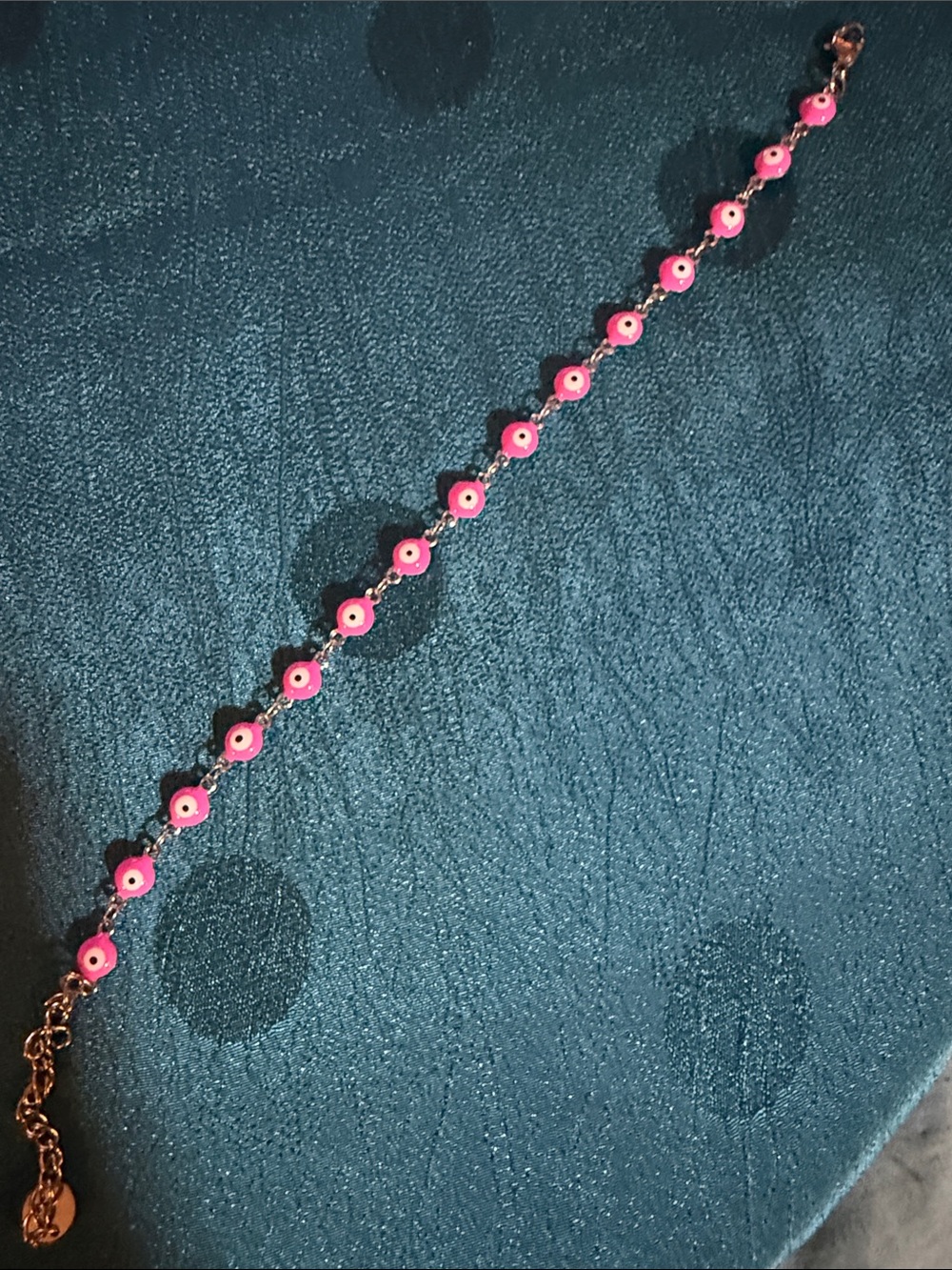 Pink Beaded Eye Chain Bracelet - Women Accessories
